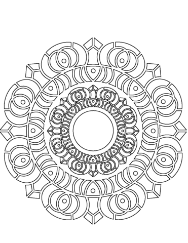 Lotus Mandala Coloring Page